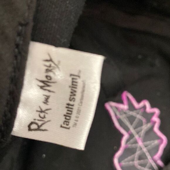 Rick & Morty Men's 5 Panel Adult Swim Adjustable Buckle Strap Black Cap OS - Picture 5 of 7